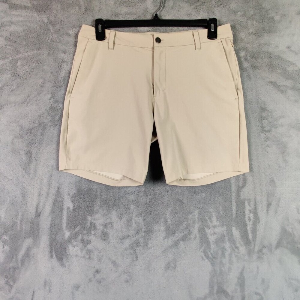 Lululemon ABC Commission Shorts Men 32 Tan Chino Warpstreme Golf Solid 32x7